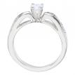14K White Gold Qpid .98 Ct Diamond Channel Bridal Ring Set