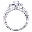 14K White Gold Qpid 1.02 Ct Diamond Three Stone Bridal Ring Set
