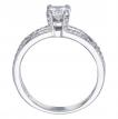 14K White Gold Qpid .65 Ct Diamond Double Band Bridal Ring Set