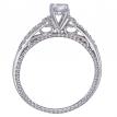 14K White Gold Qpid .50 Ct Diamond Filigree Bridal Ring Set