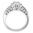 14K White Gold Qpid 1 Ct Diamond Princess Bridal Ring Set