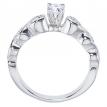 14K White Gold Qpid .51 Ct Diamond Basket Weave Bridal Ring Set