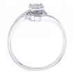 14K White Gold Qpid .22 Ct Diamond Illusion Swirl Bridal Ring Set