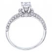 14K White Gold Qpid .75 CT Diamond Crown Bridal Ring Set