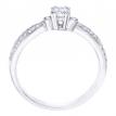 14K White Gold Qpid .48 CT Diamond Basic Bridal Ring Set