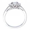 14K White Gold Qpid .90 Ct Diamond 3 Stone Princess Bridal Ring Set