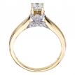14K Yellow Gold Qpid .51 Ct Diamond Crown Bridal Ring Set