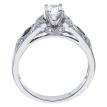 14K White Gold Qpid .50 Ct Diamond and Marquise Sapphire Bridal Ring Set