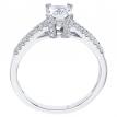 14K White Gold Qpid .71 Ct Diamond Double Row Princess Bridal Ring Set