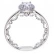 14K White Gold Qpid .94 Ct Diamond Halo Bridal Ring Set