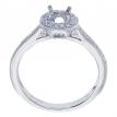14K White Gold Qpid .30 Ct Diamond Halo Semi Mount Bridal Ring Set