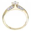 14K Yellow Gold Qpid .67 Ct Diamond Shoulder Bridal Ring Set