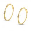 14K Yellow Gold Diamond Flex Hoop Earrings