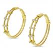 14K Yellow Gold Diamond Flex Hoop Earrings
