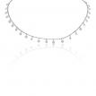 14K White Gold Dashing Diamonds 24 Diamond 1.20 Ct 18 inch Necklace