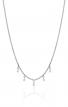 14K White Gold 5 Stone Pierced Double Diamond Dashing Diamond Necklace