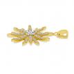 14K Yellow Gold Diamond Starburst Pendant