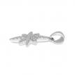 14K White Gold Small Diamond Starburst Pendant