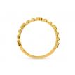 14K Yellow Gold Diamond Beaded Stackable Ring