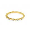 14K Yellow Gold Diamond Beaded Stackable Ring