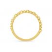 14K Yellow Gold Diamond Beaded Stackable Ring