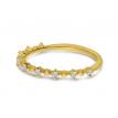 14K Yellow Gold Diamond Beaded Stackable Ring