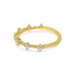 14K Yellow Gold Diamond Stackable Ring