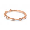 14K Rose Gold Diamond Stackable Ring