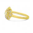 14K Yellow Gold East West Diamond Art Deco Ring