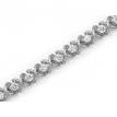 14K White Gold Diamond XO Bracelet