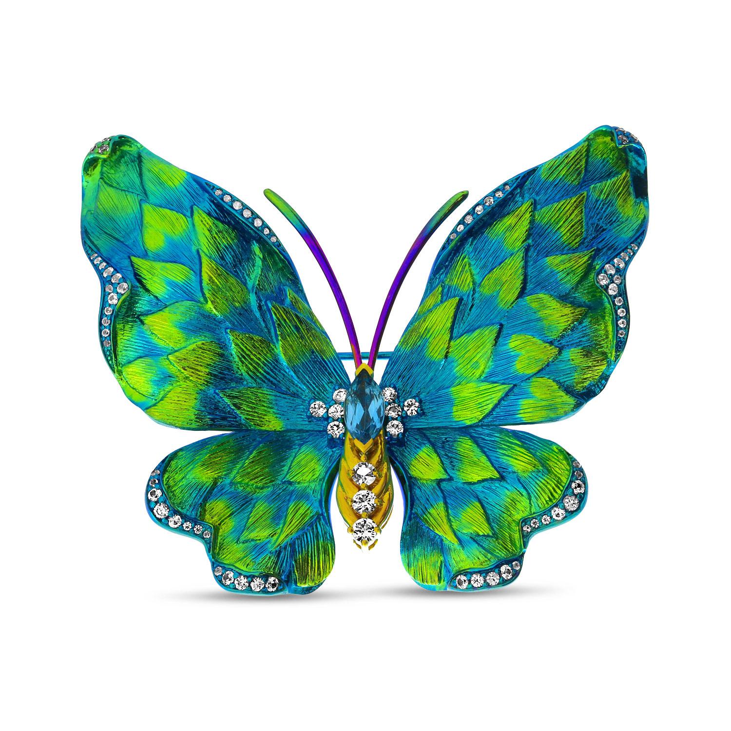 Titanium Ombre Butterfly Brooch