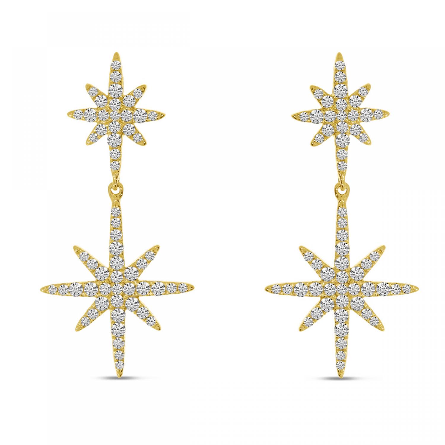 Starburst earrings gold store