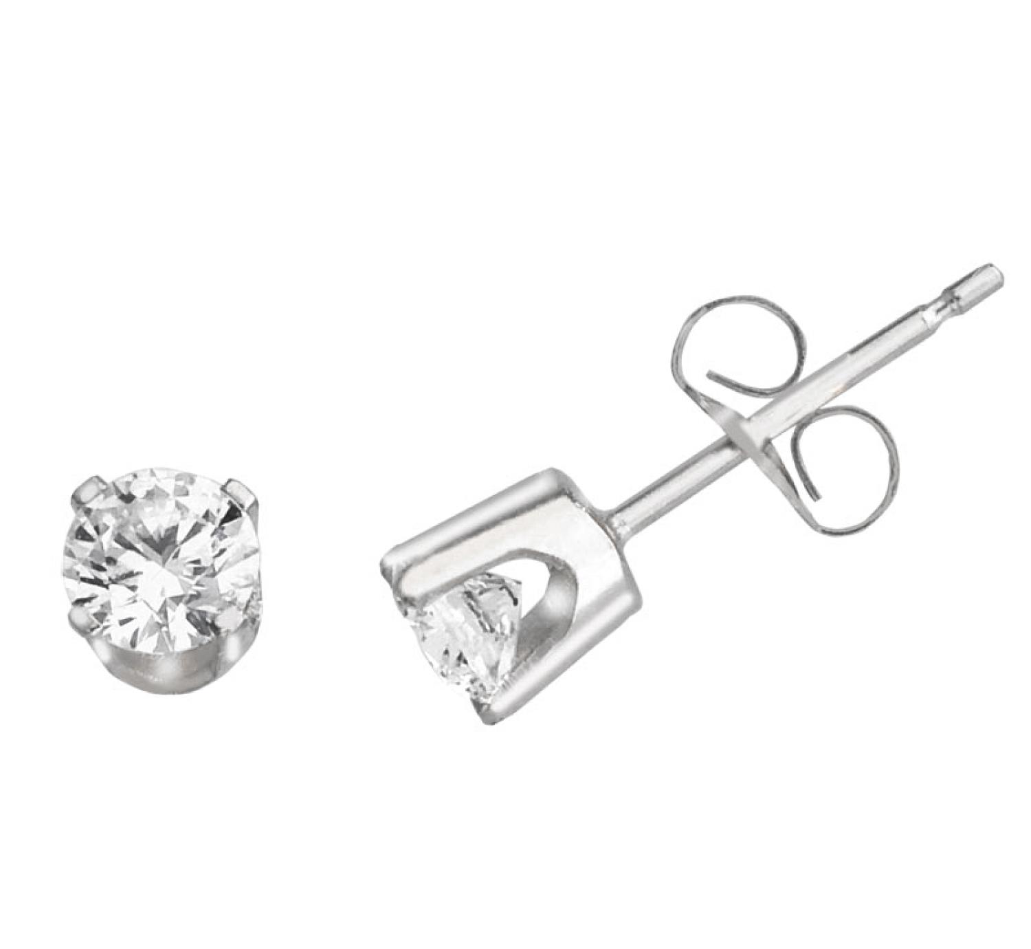 14k White Gold 0.40 Ct Diamond Stud Earrings