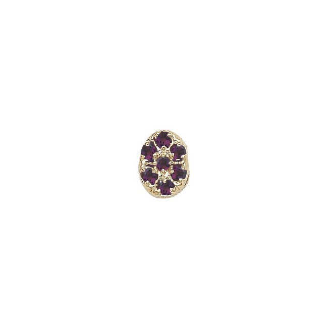 14 Karat Gold Amethyst Slide