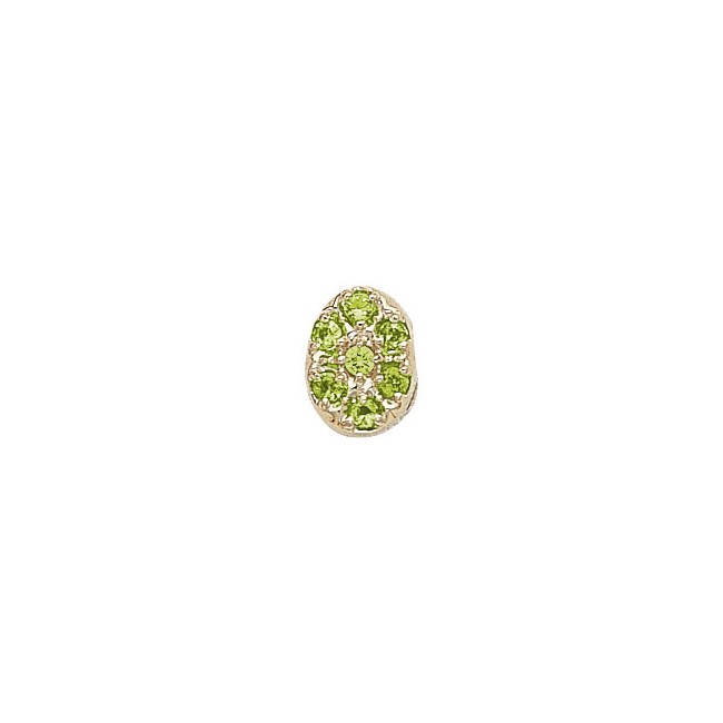 14 Karat Gold Peridot Slide