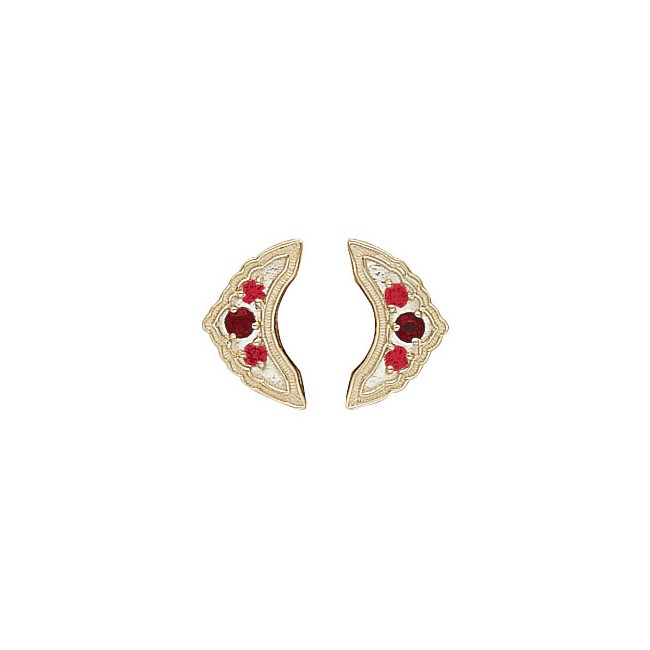 14 Karat Gold Garnet Slide