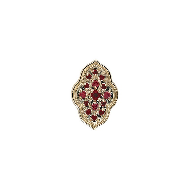 14 Karat Gold Garnet Slide