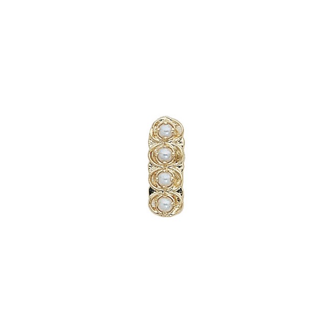 14 Karat Gold Pearl Slide