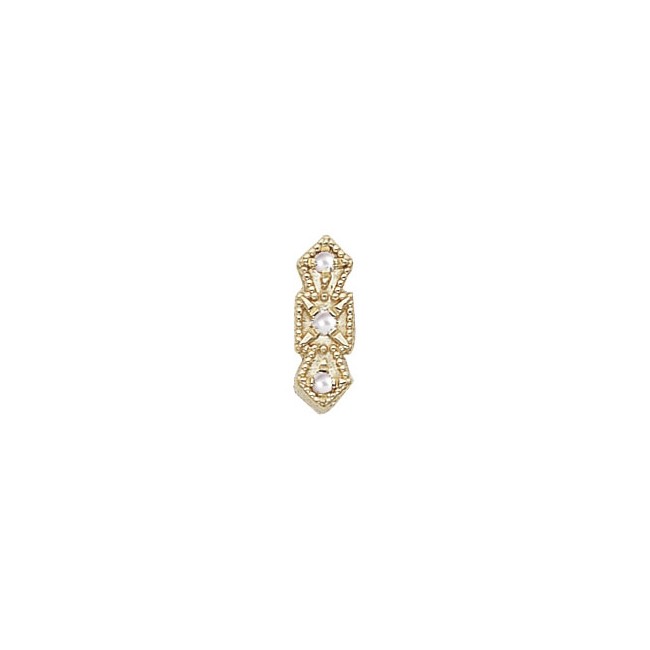 14 Karat Gold Pearl Slide