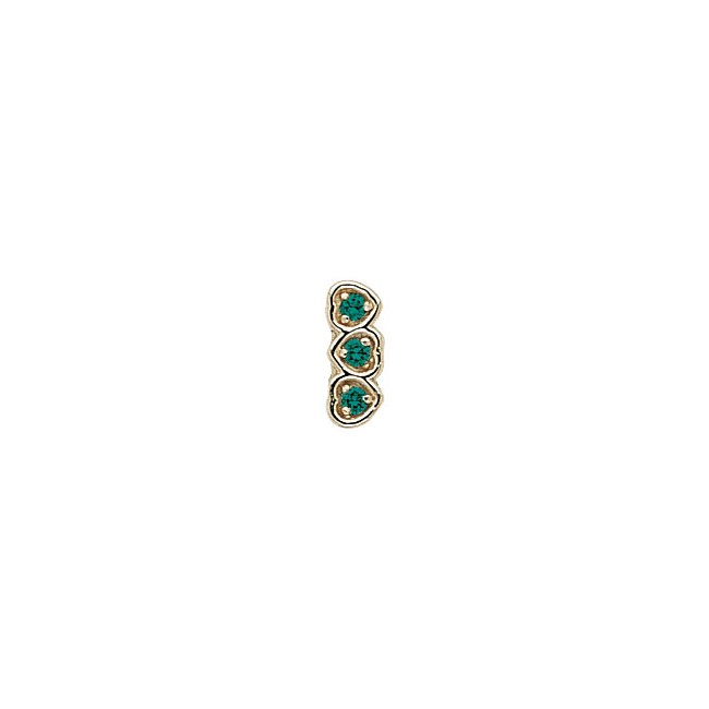 14 Karat Gold Emerald Slide