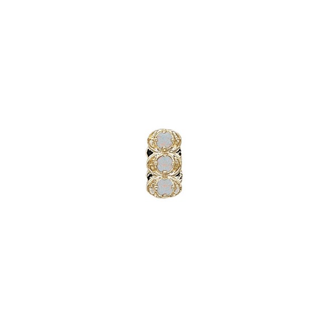 14 Karat Gold Opal Slide