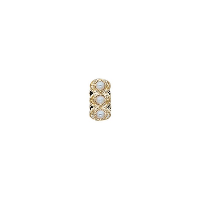 14 Karat Gold Pearl Slide