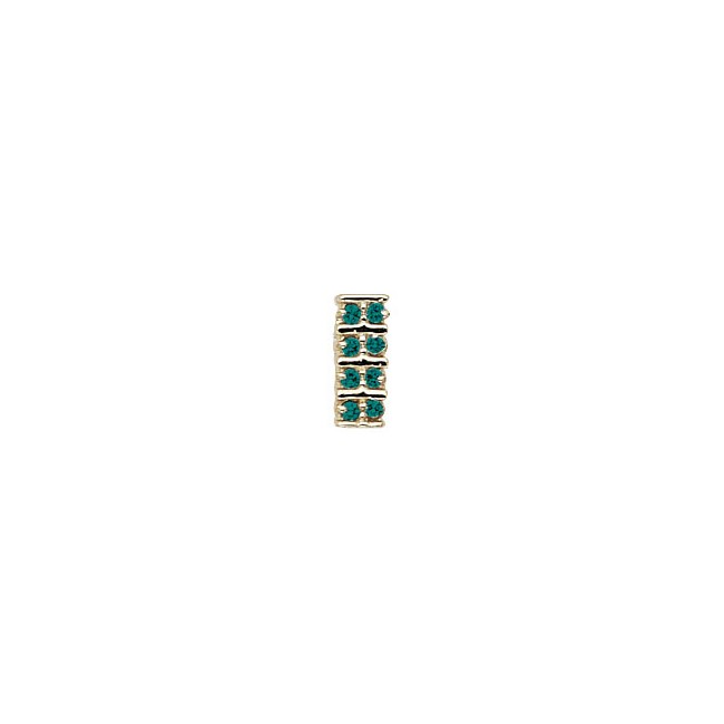 14 Karat Gold Emerald Slide