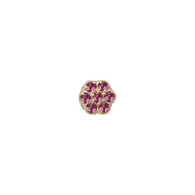 14 Karat Gold Pink Tourmaline Slide