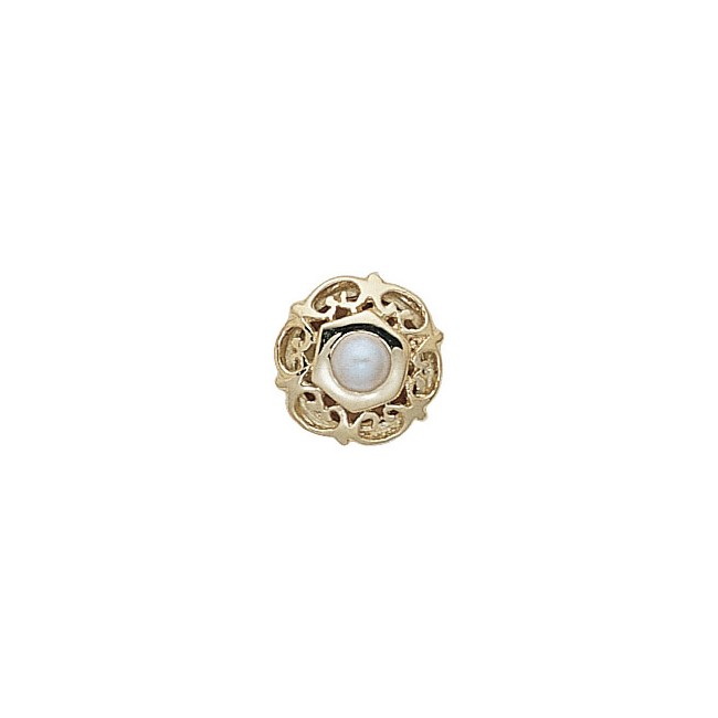 14 Karat Gold Pearl Slide