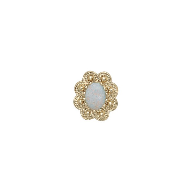 14 Karat Gold Opal Slide