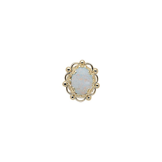 14 Karat Gold Opal Slide