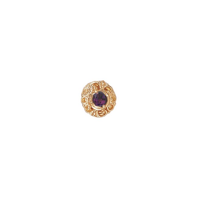 14 Karat Gold Amethyst Slide