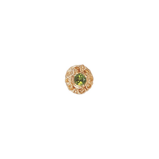 14 Karat Gold Peridot Slide