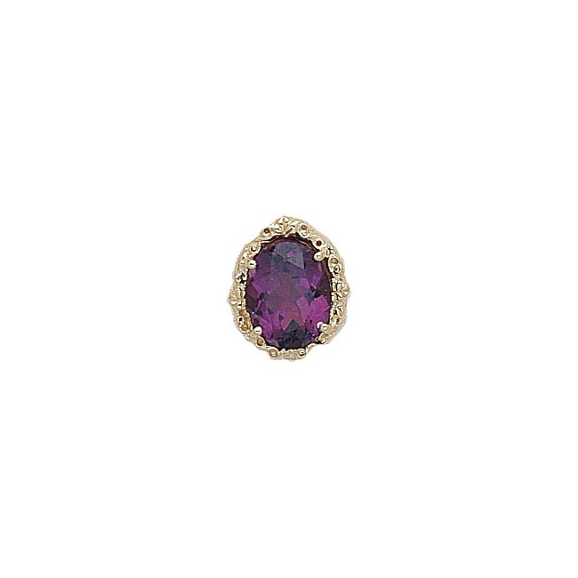 14 Karat Gold Amethyst Slide